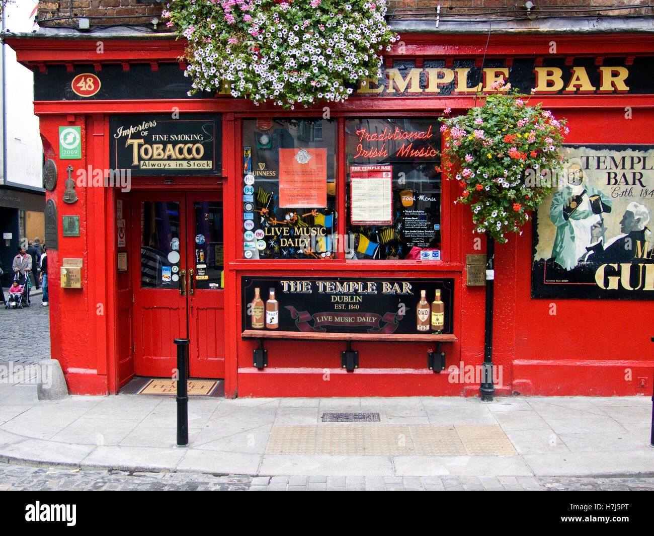 The Temple Bar, famous pub in Dublin, Leinster, Ireland, Europe Stock