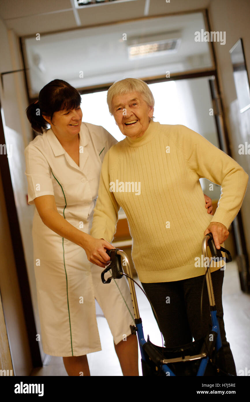 Care assistant old peoples home hi-res stock photography and images - Alamy