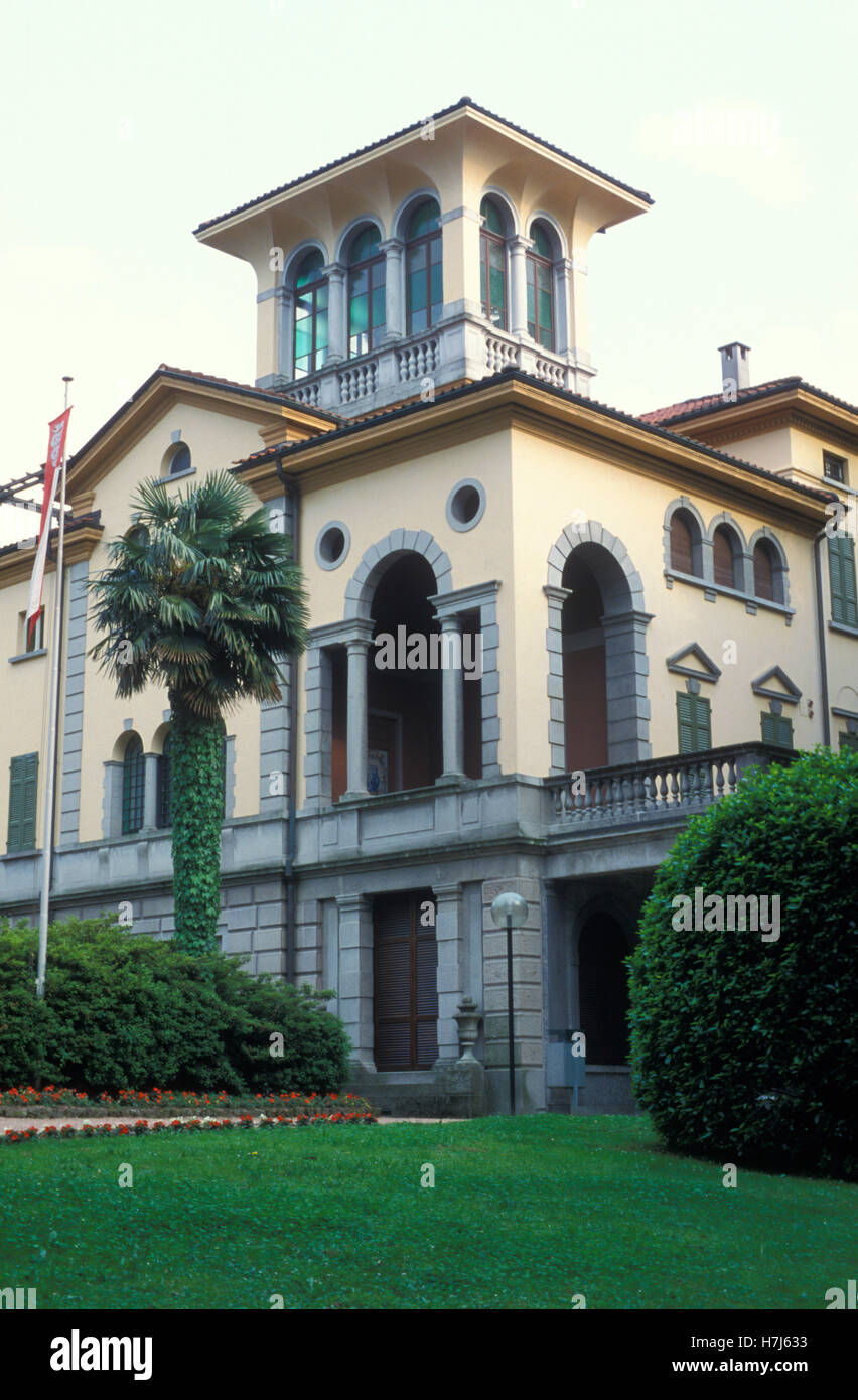 Villa Dei Cedri Municipal Art Gallery, Museum, Bellinzona, Ticino, Switzerland, Europe Stock Photo