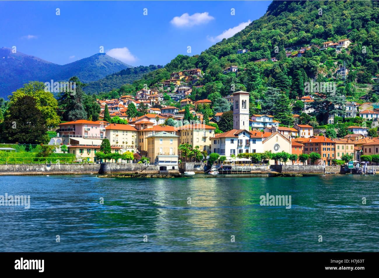 Beautiful Lago di Como - north of Italy , Torno Stock Photo