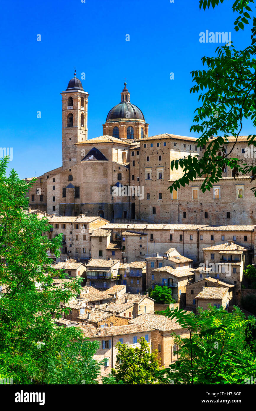 Landmarks and heritage of Italy - Urbino in Marche. City of Raphael Stock Photo