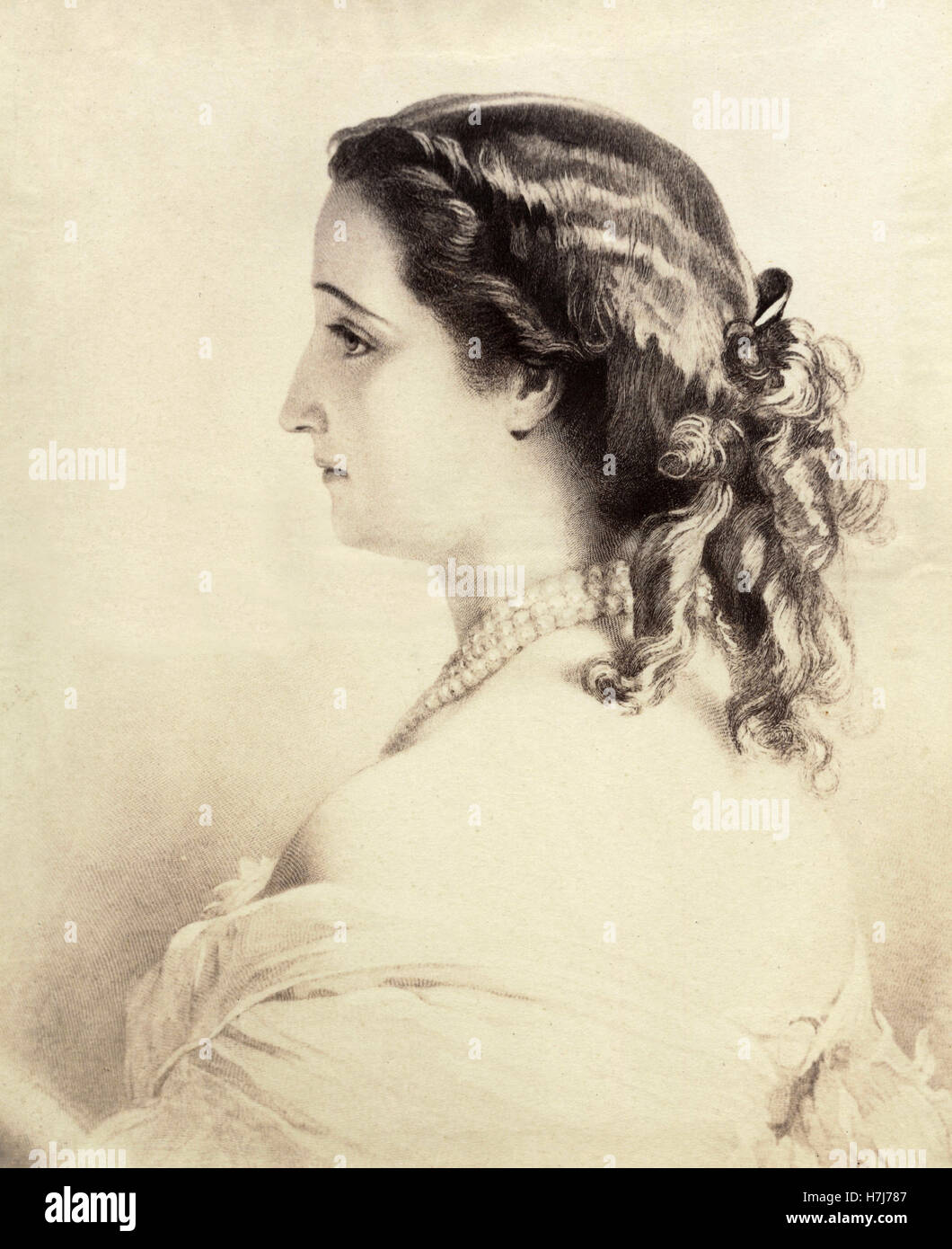 Empress Eugenie, or Eugenie de Montijo, Wife of Napoleon III, Portrait,  circa 1870 Stock Photo - Alamy