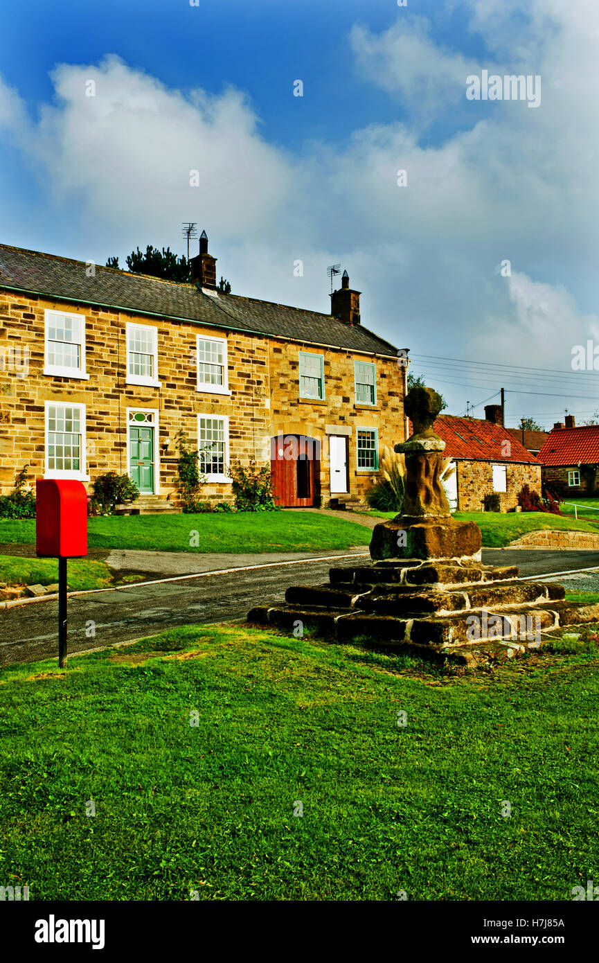 Village green Borrowby, Yorkshire Stock Photo Alamy