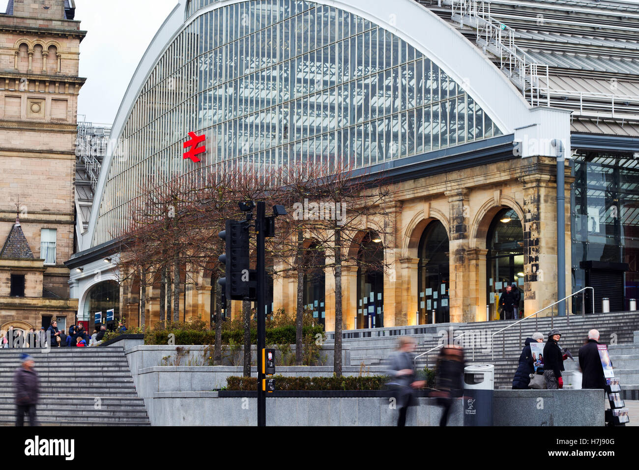A view of Lime Street Liverpool UK Stock Photo Alamy