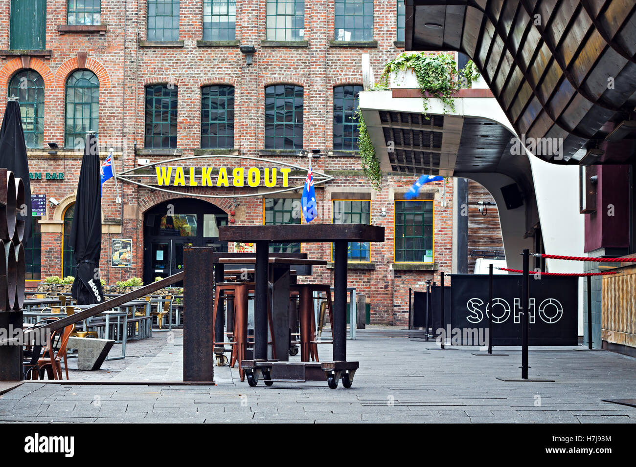 Bars and nightclubs in Concert Square Liverpool UK Stock Photo