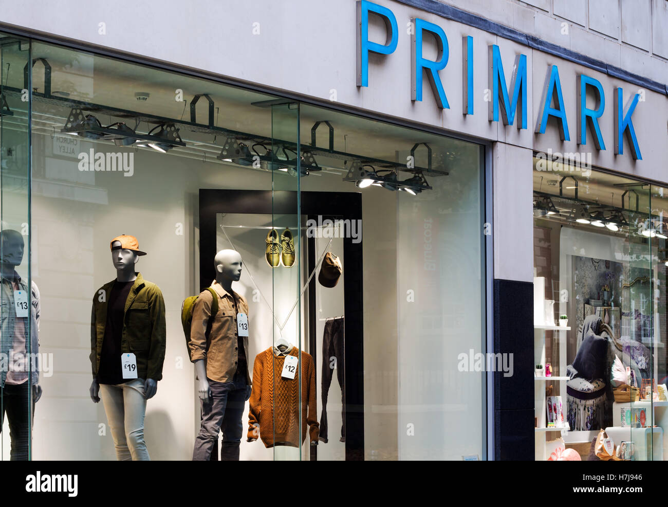 Window Display Of Primark Store In Liverpool City Centre Stock Photo Window Display Of Primark Store In Liverpool City Centre Stock Photo