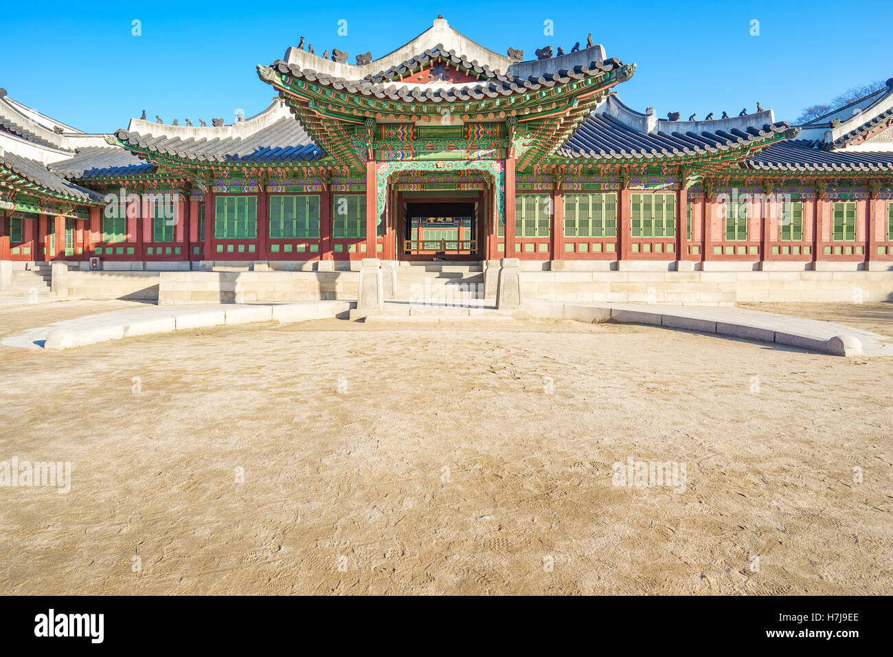 Changdeokgung Palace  in Seoul. Stock Photo