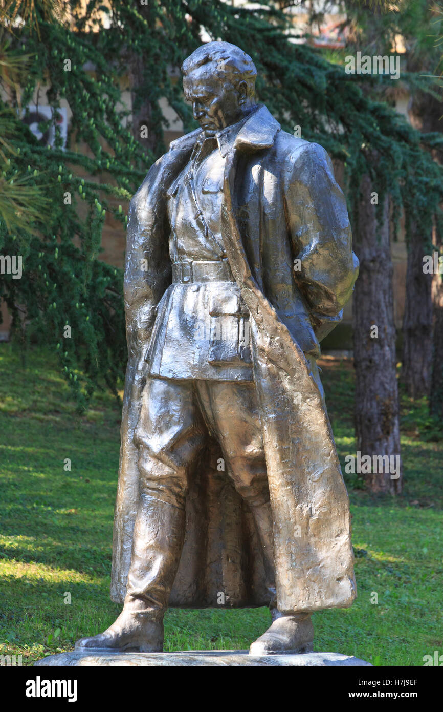 Statue of Marshal Josip Broz Tito (1892-1980) by Antun Augustincic (1900-1979) at the House of Flowers in Belgrade, Serbia Stock Photo