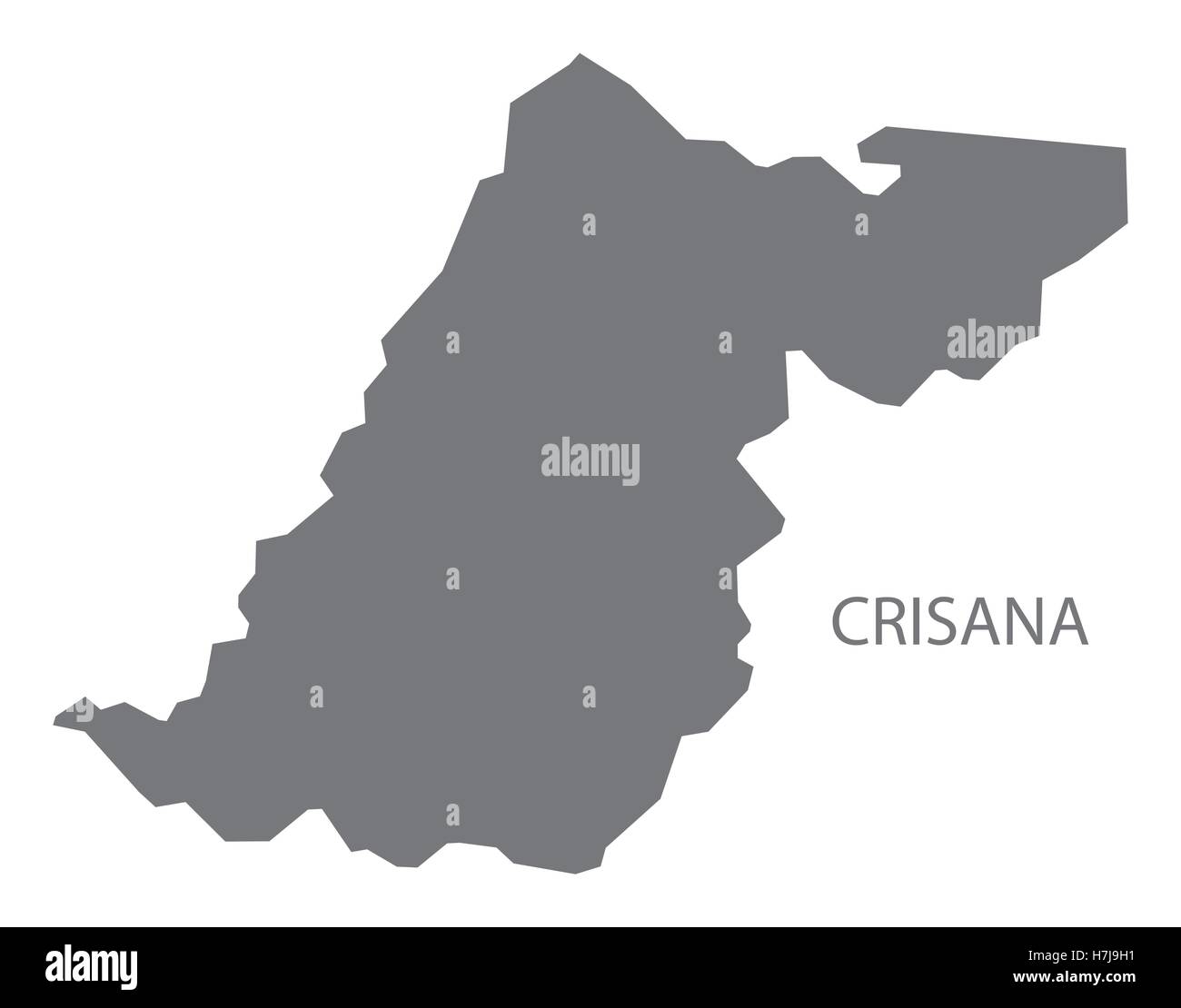 Crisana Romania Map grey Stock Vector