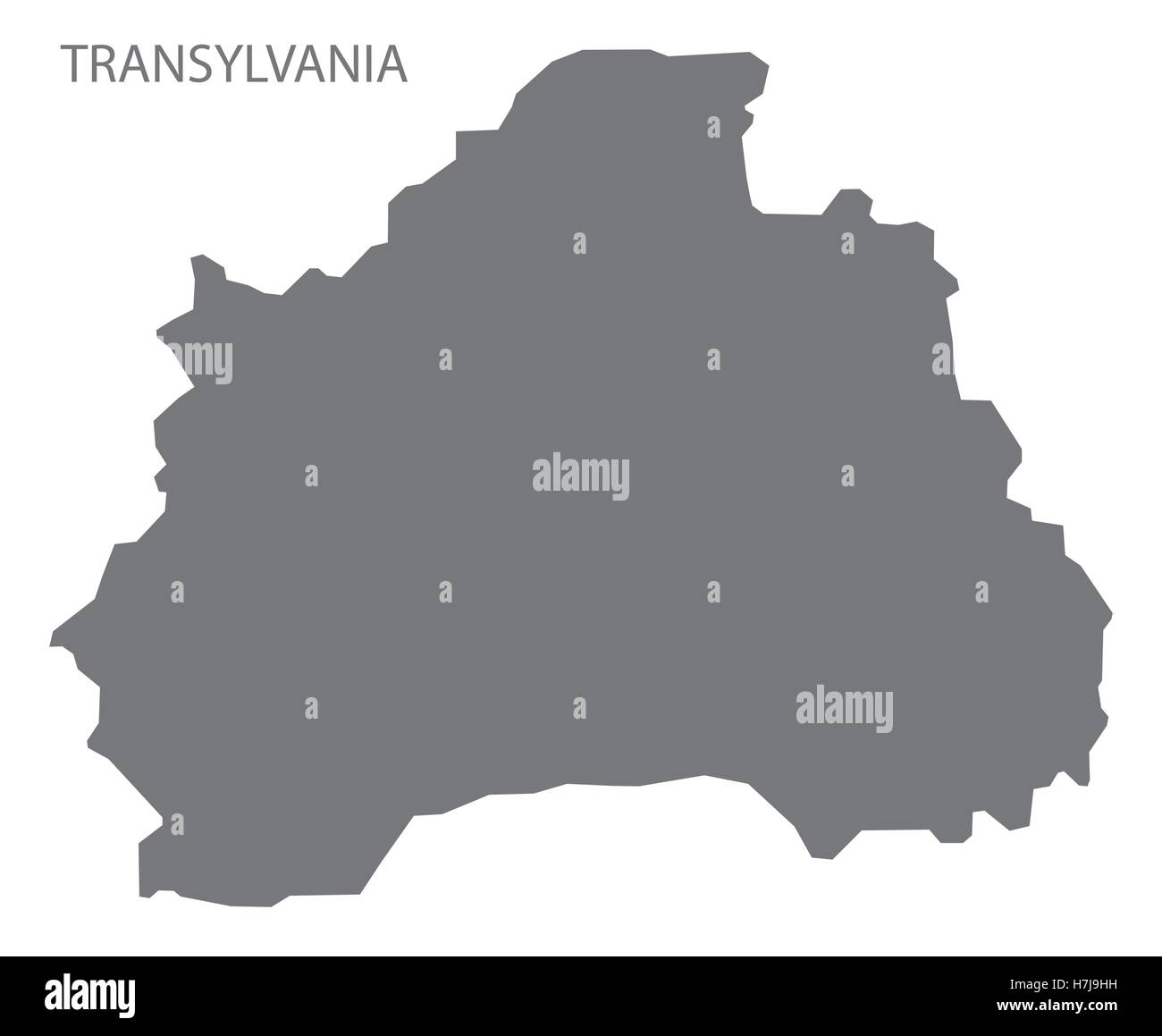 Transylvania Romania Map grey Stock Vector