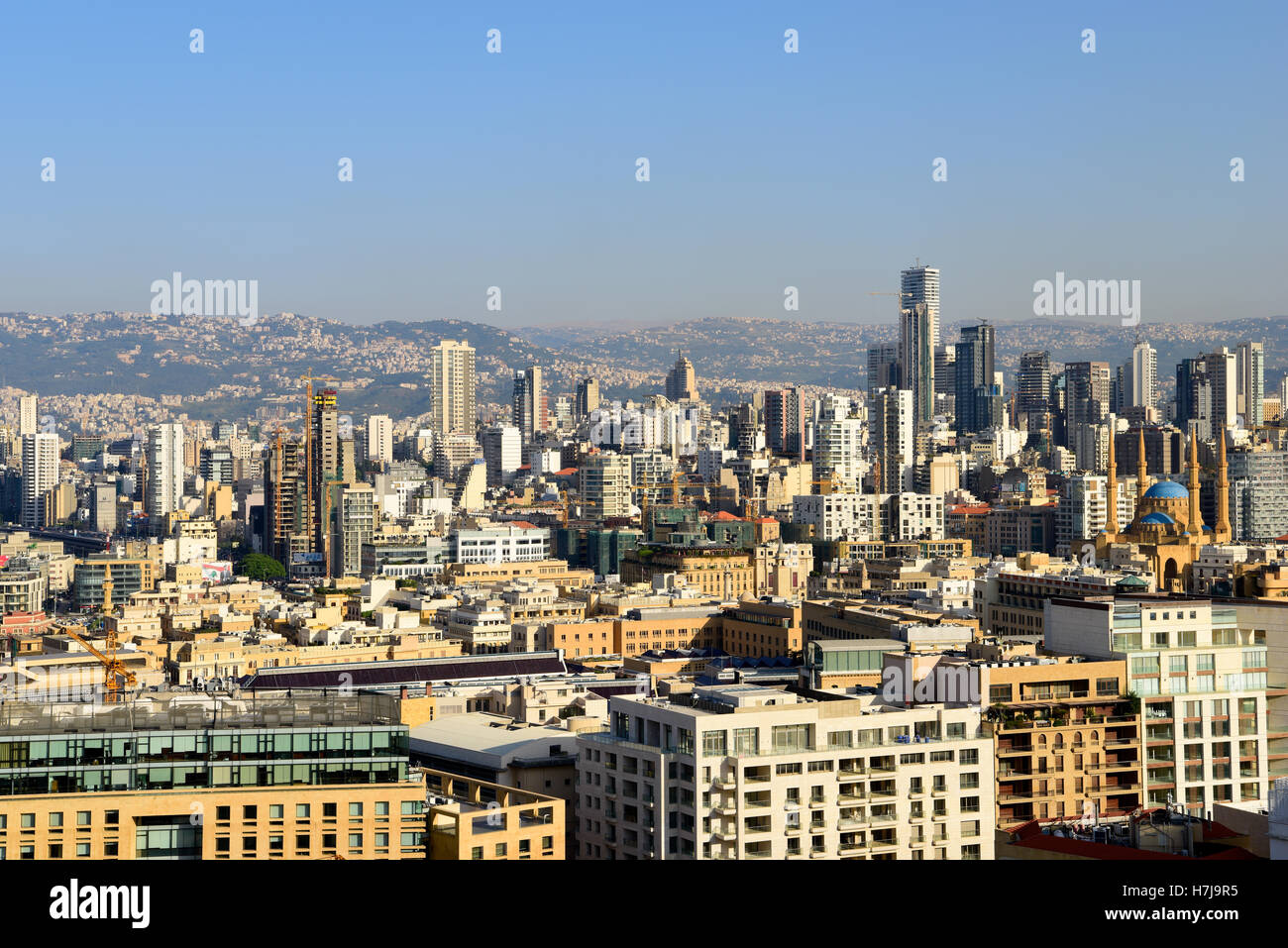 General view over Beirut, Beirut, Lebanon. Stock Photo