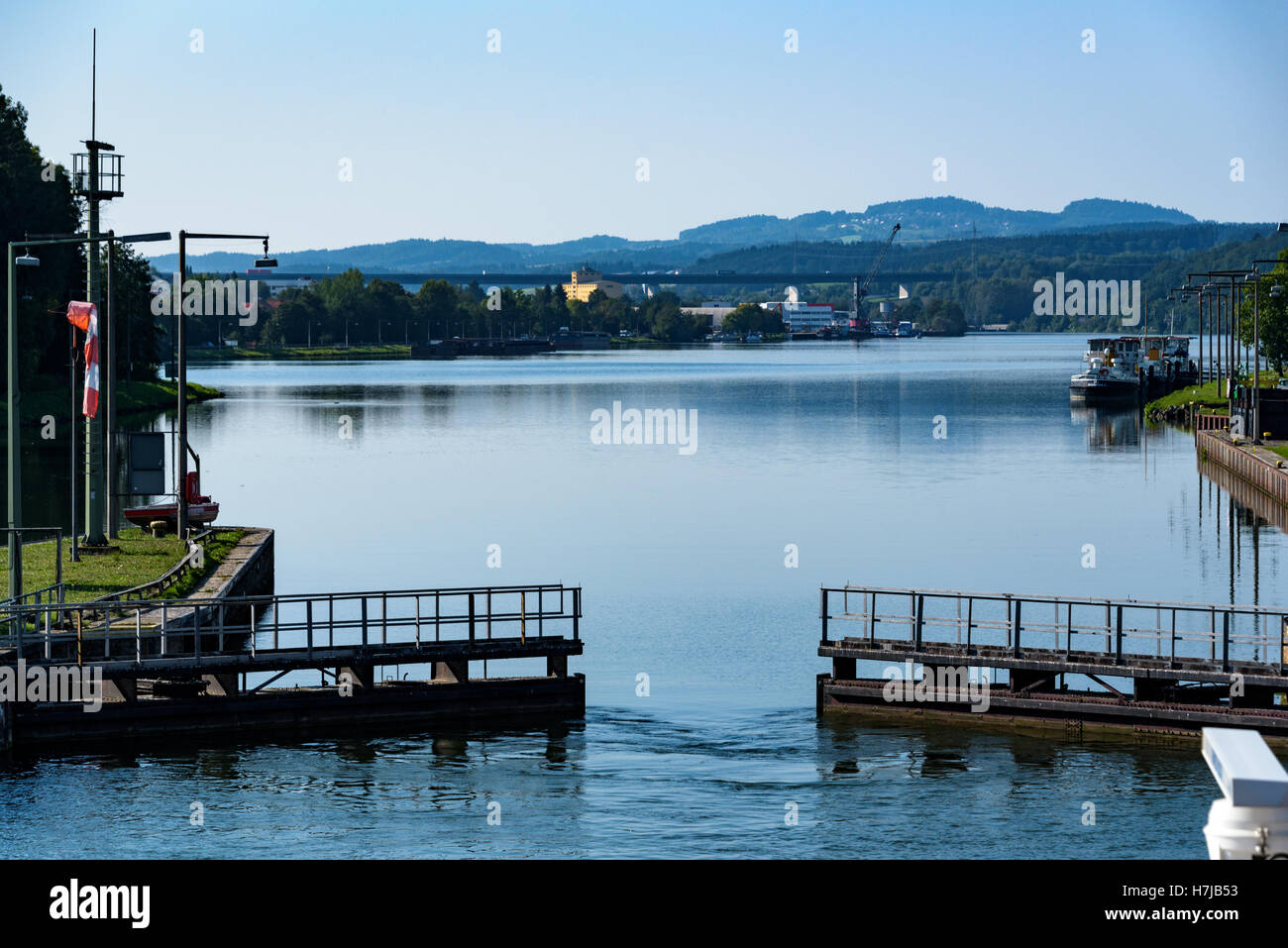 Kachlet lock, Passau, germany. Stock Photo
