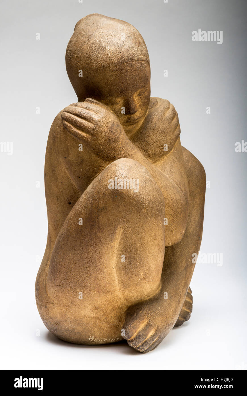 Softness, carved stone 1963 by French sculptor Jean Henninger Stock Photo