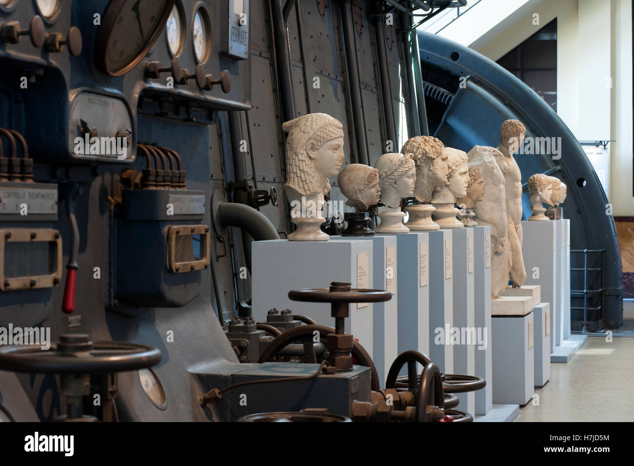 Sculptures. Centrale Montemartini Museum. Rome, Italy Stock Photo