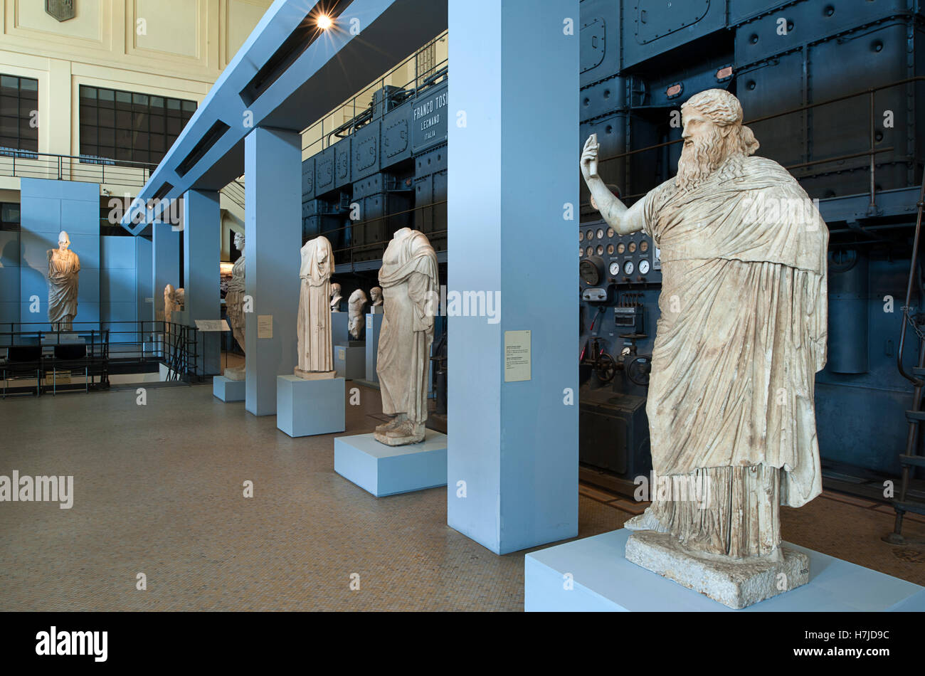 Sculptures. Centrale Montemartini Museum. Rome, Italy Stock Photo