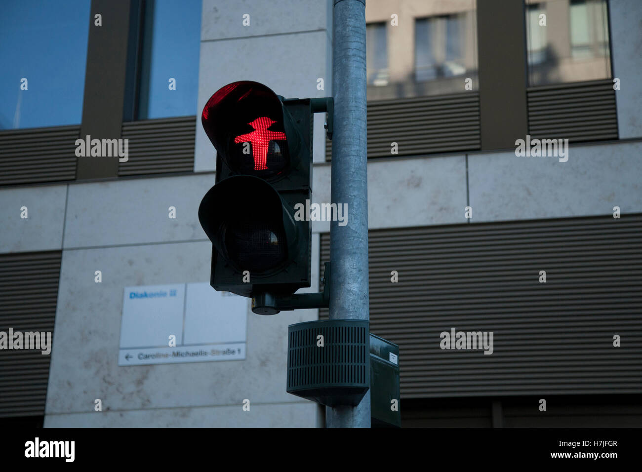 Berlin red traffic light Stock Photo - Alamy