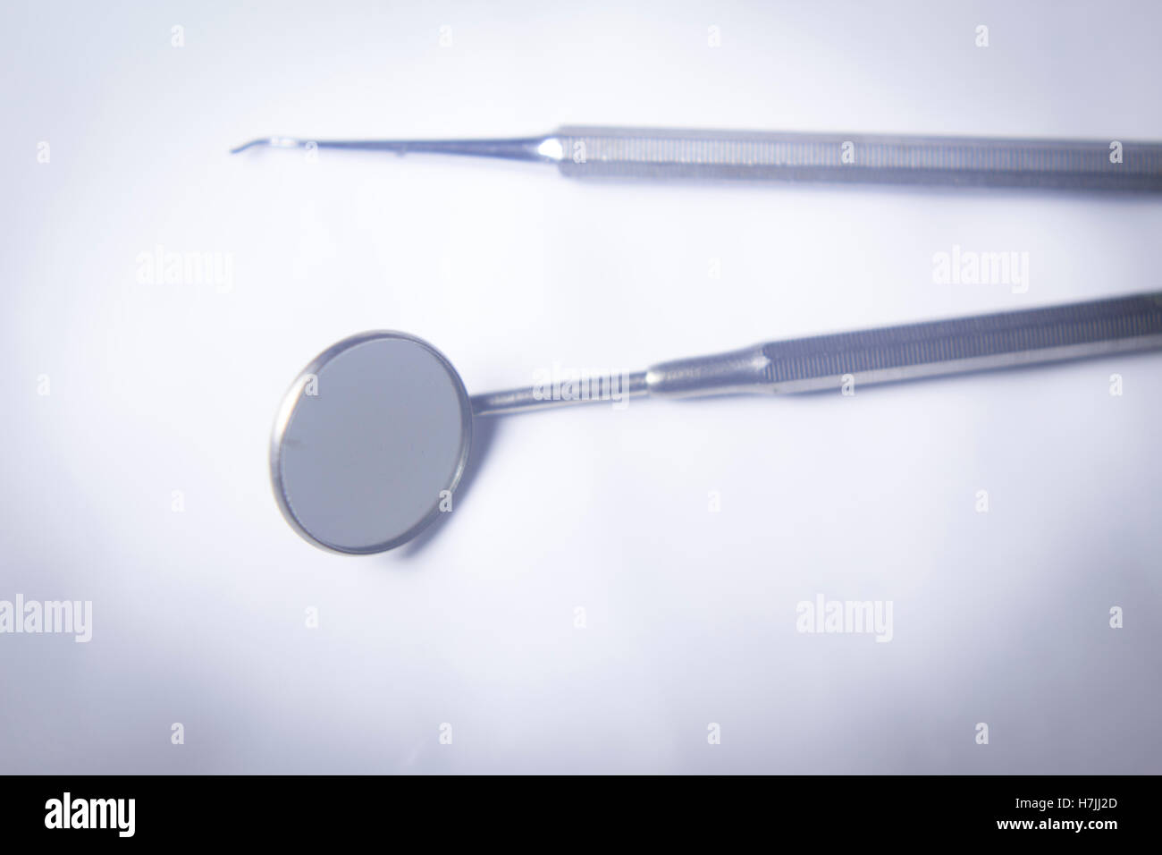 Dentists dental instrumentation mirror Stock Photo Alamy