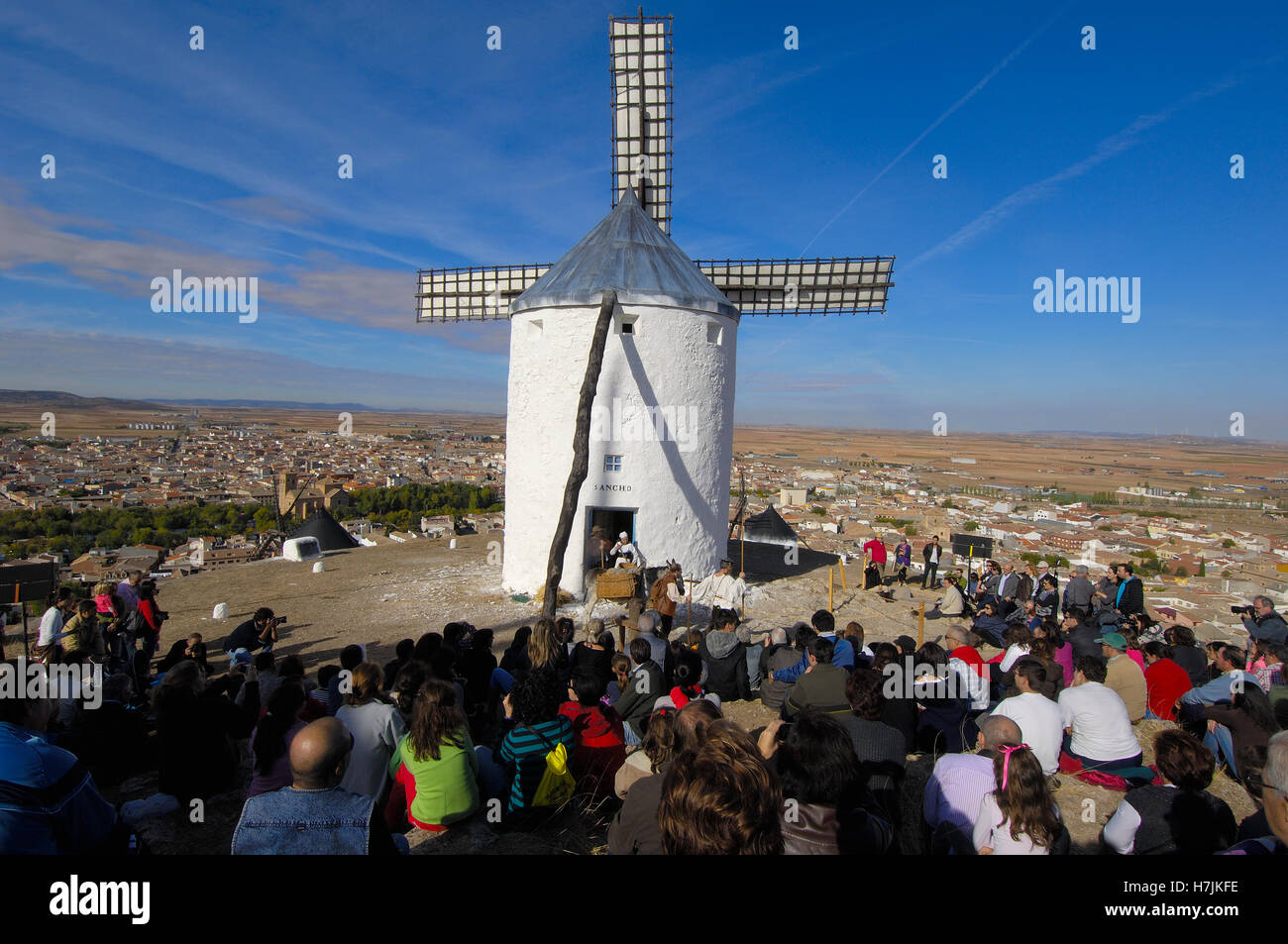 Consuegra. Representation of the Quixote during the Saffron Rose