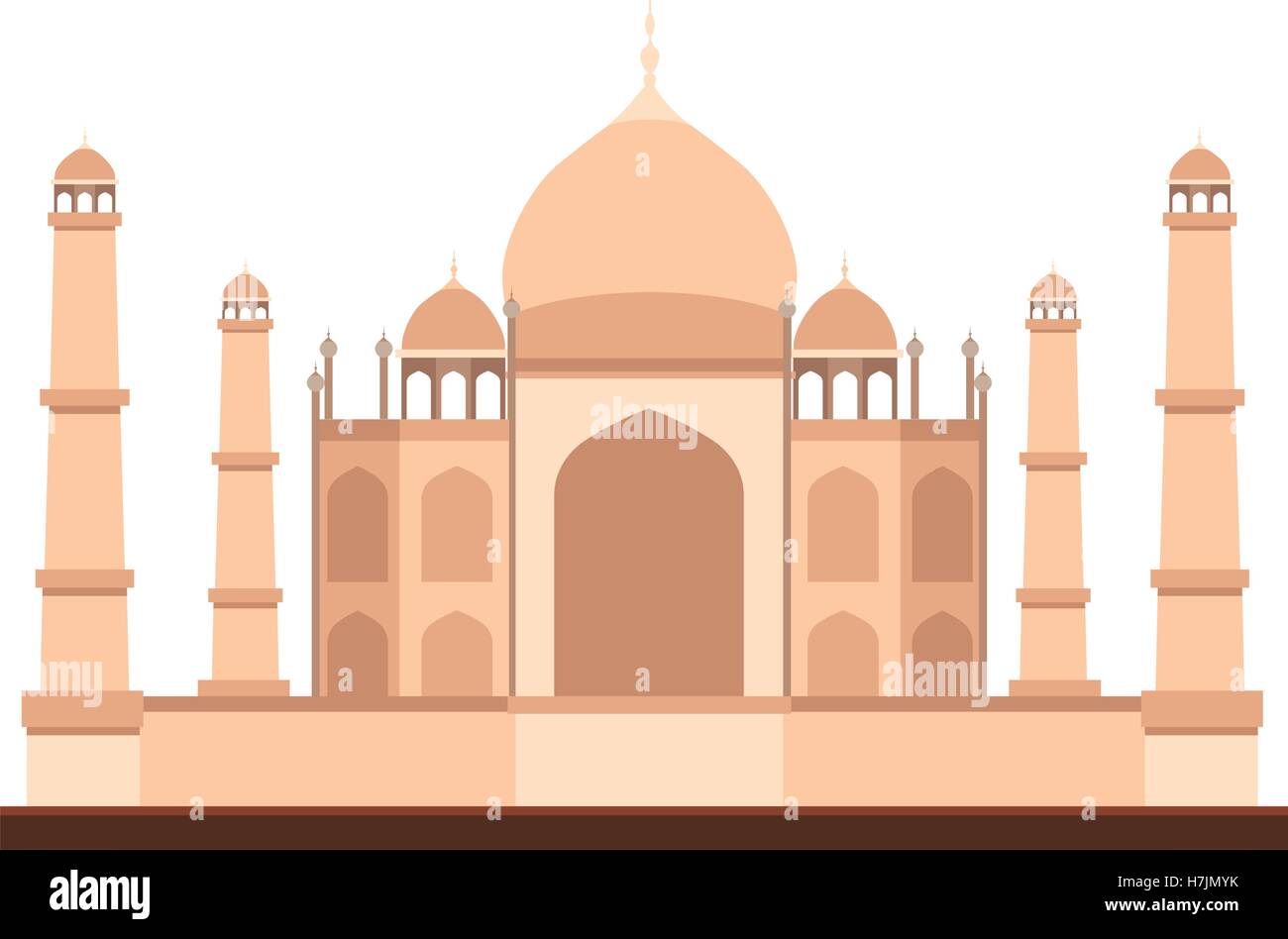 Taj Mahal Vector Vectors Stock Photos & Taj Mahal Vector Vectors Stock