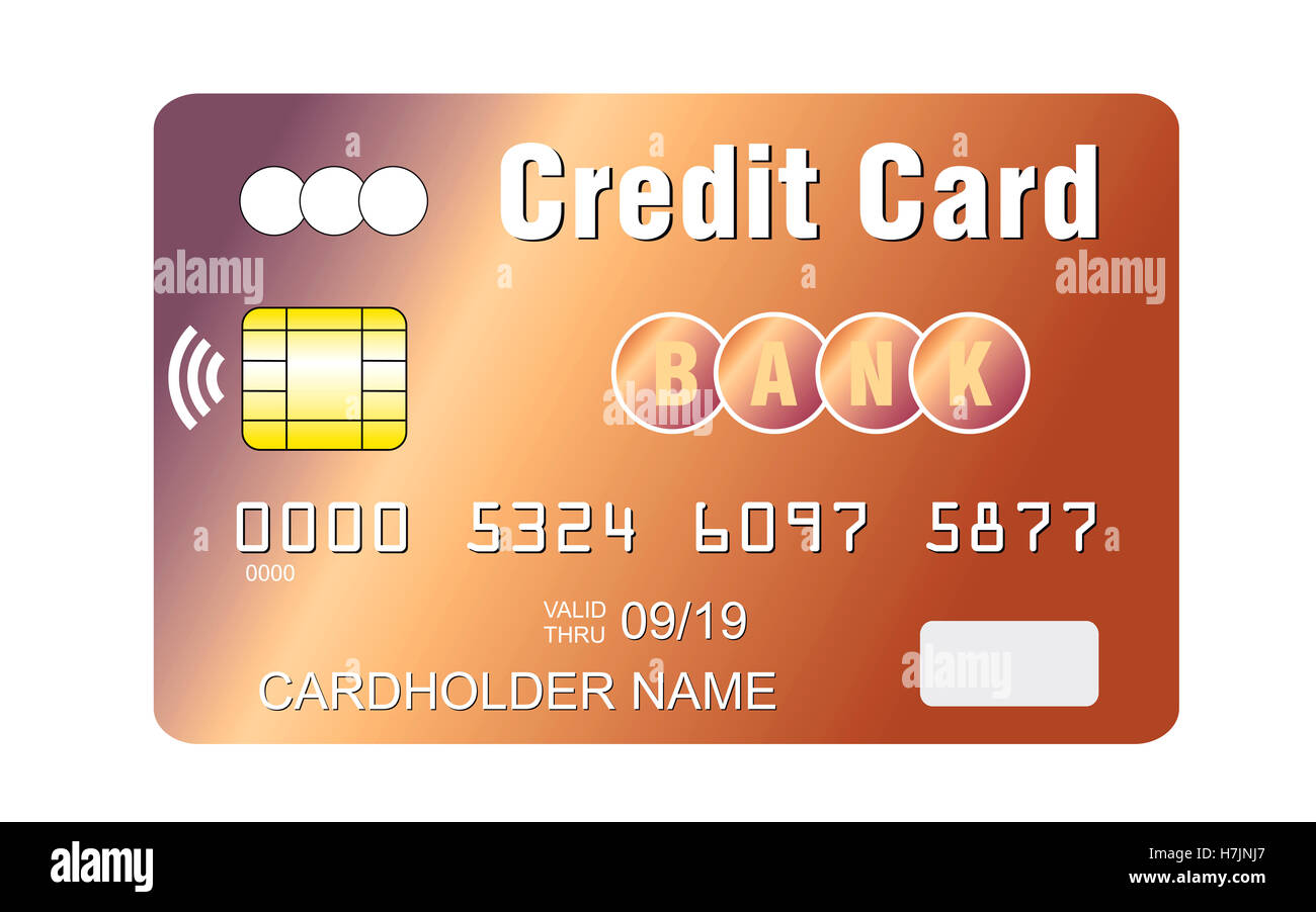 Credit card with contactless payment chip Stock Photo Alamy