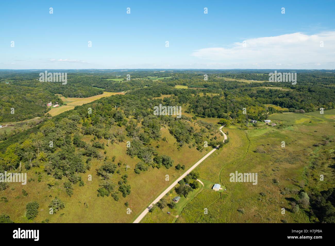Aerial View Of Rural Dane County High Resolution Stock Photography and