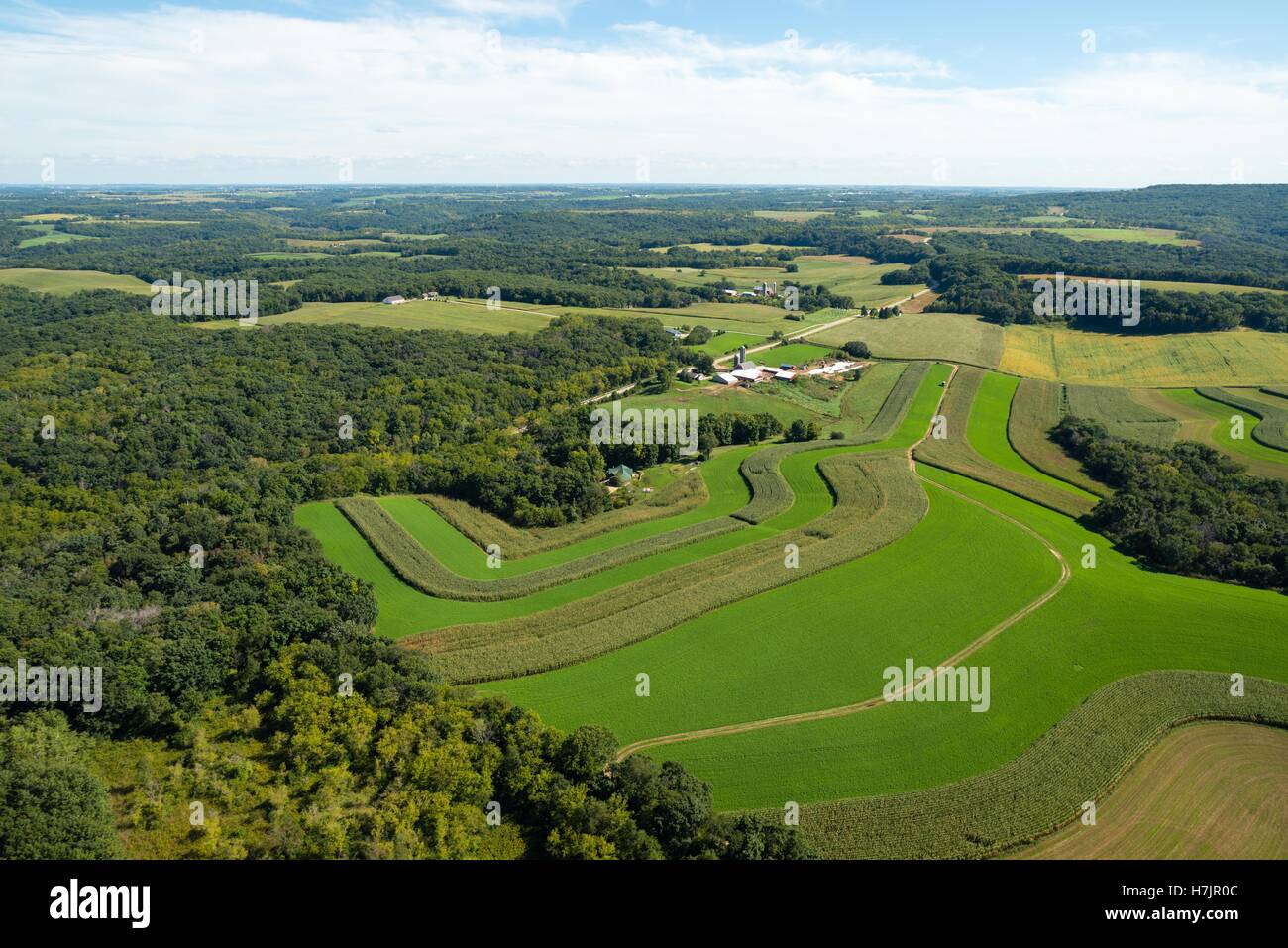 Aerial view of rural Dane County, Wisconsin Stock Photo Alamy