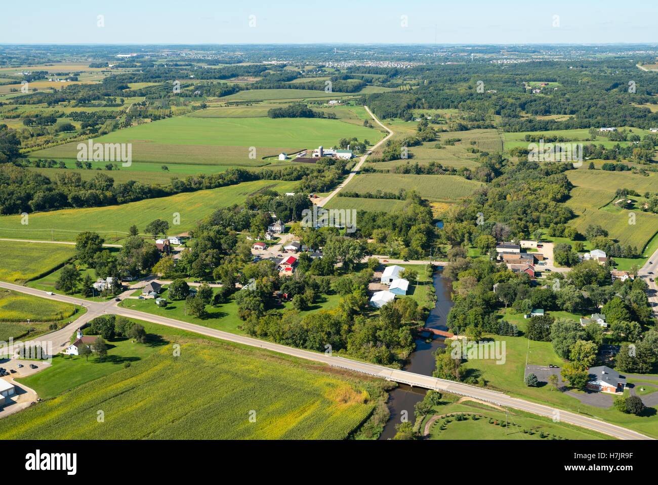 Aerial view paoli wisconsin sugar hires stock photography and images