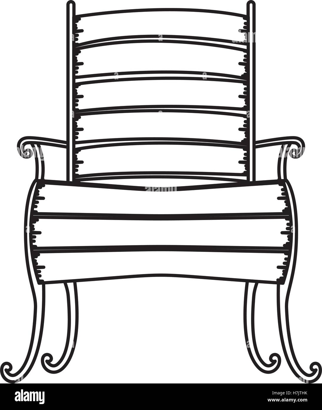 Wood chair icon. Seat furniture and home theme. Isolated design. Vector ...