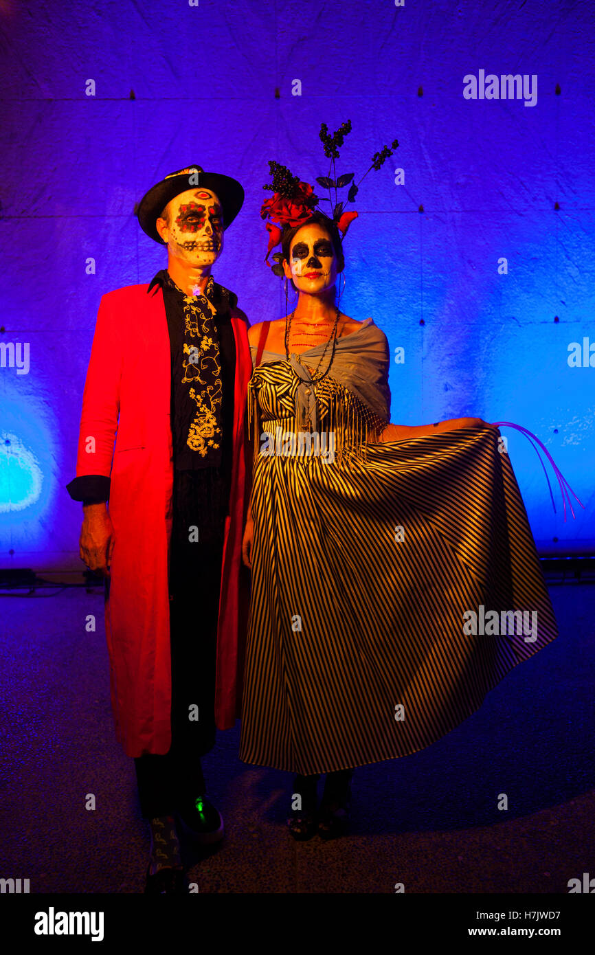 Day of the Dead - Dia de los Muertos - at Hollywood Forever Cemetery, 10/29/2016.  Hollywood, California, USA Stock Photo