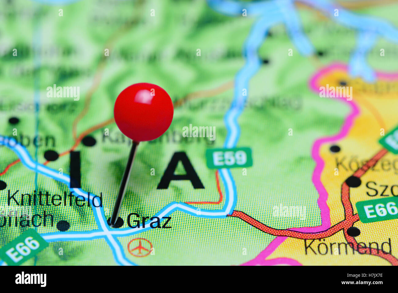Graz map hi-res stock photography and images - Alamy