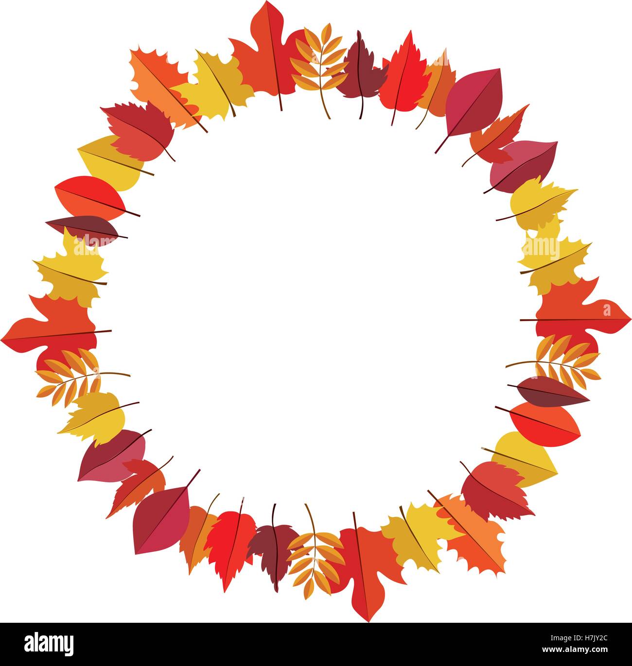 Leaves icon. Autumn season floral garden and nature theme. Vector ...