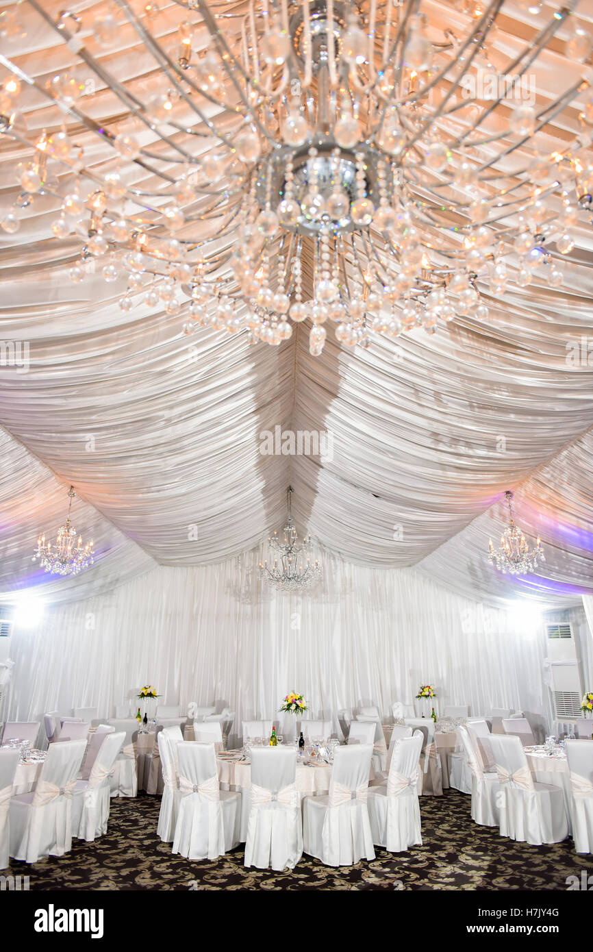 Decorated wedding hall Stock Photo Alamy