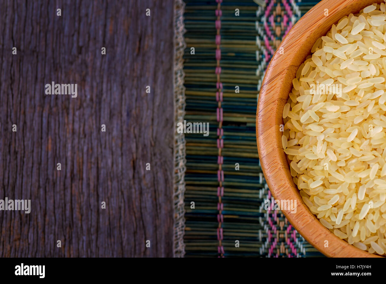 Rice bowl on the table in natural light Stock Photo Alamy