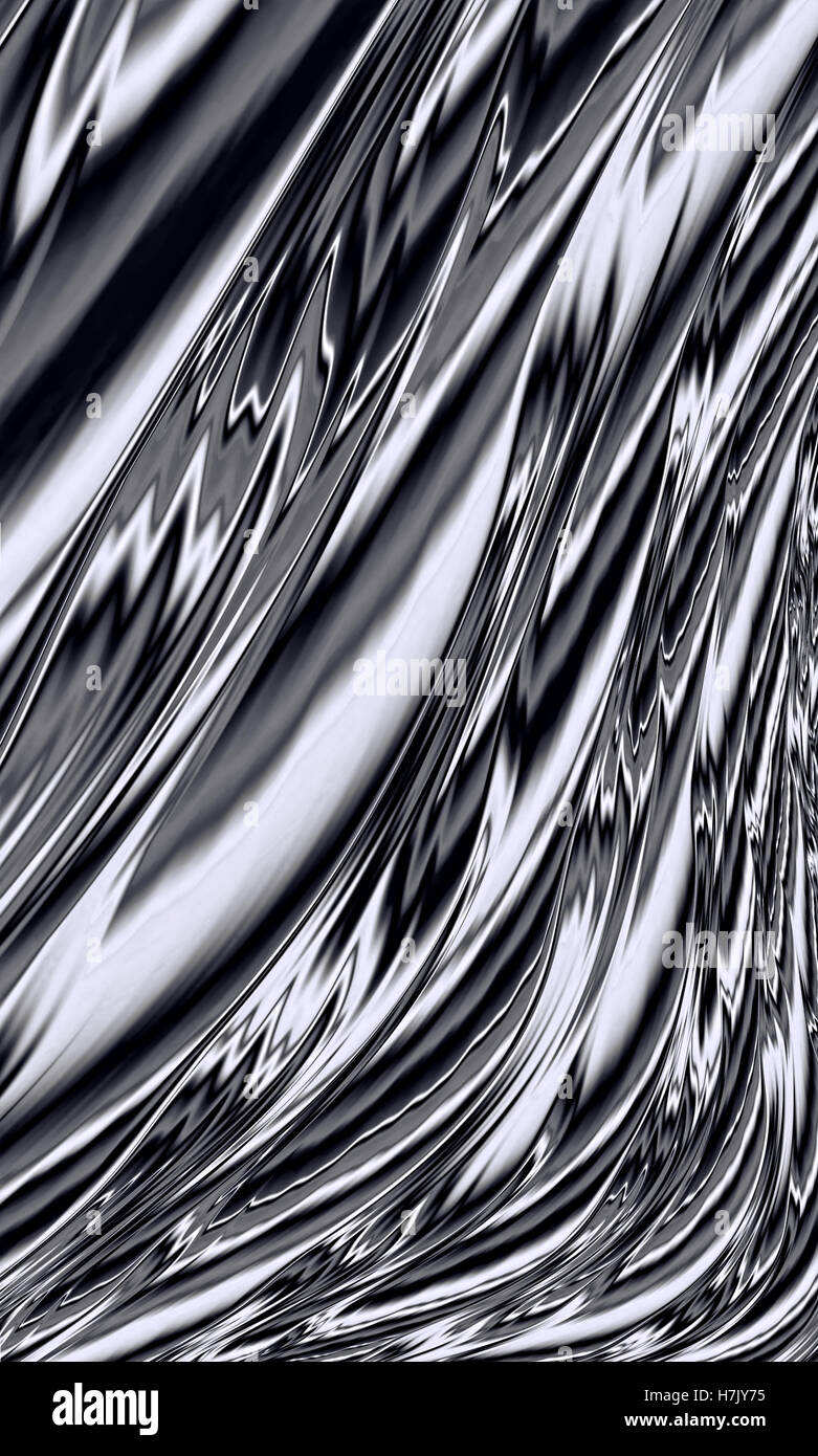 Abstract waves and folds - digitally generated image Stock Photo