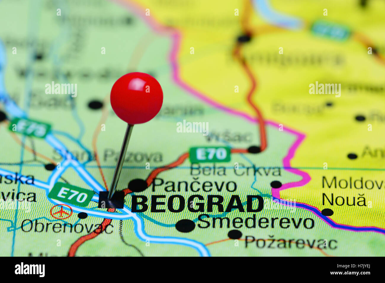 Belgrade city map hires stock photography and images Alamy