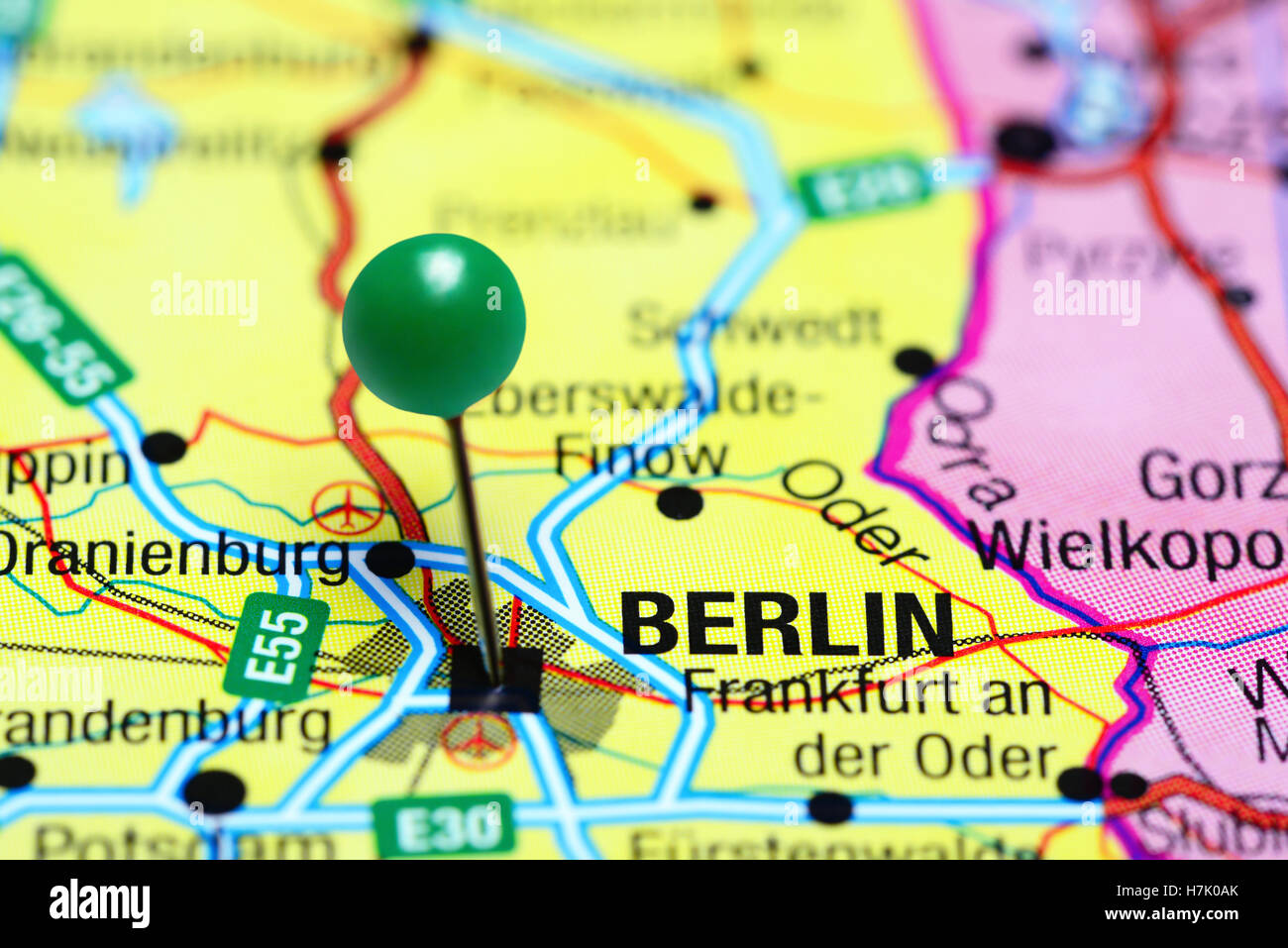 Berlin on a map hi-res stock photography and images - Alamy