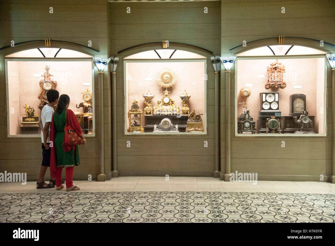 Clock gallery at Salar Jung Museum Hyderabad Telangana india Stock