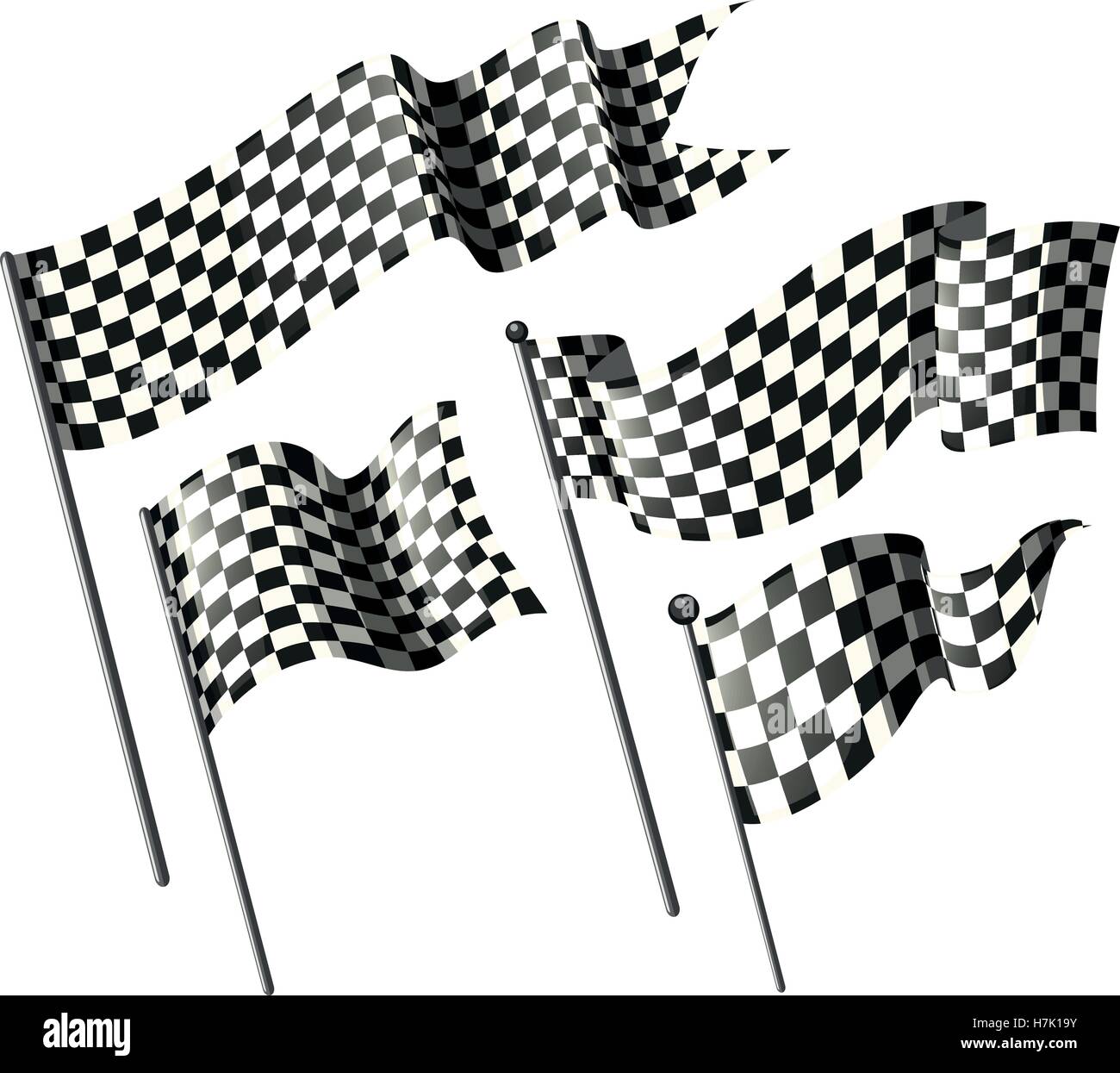 Racing flags on metal poles illustration Stock Vector Image & Art - Alamy