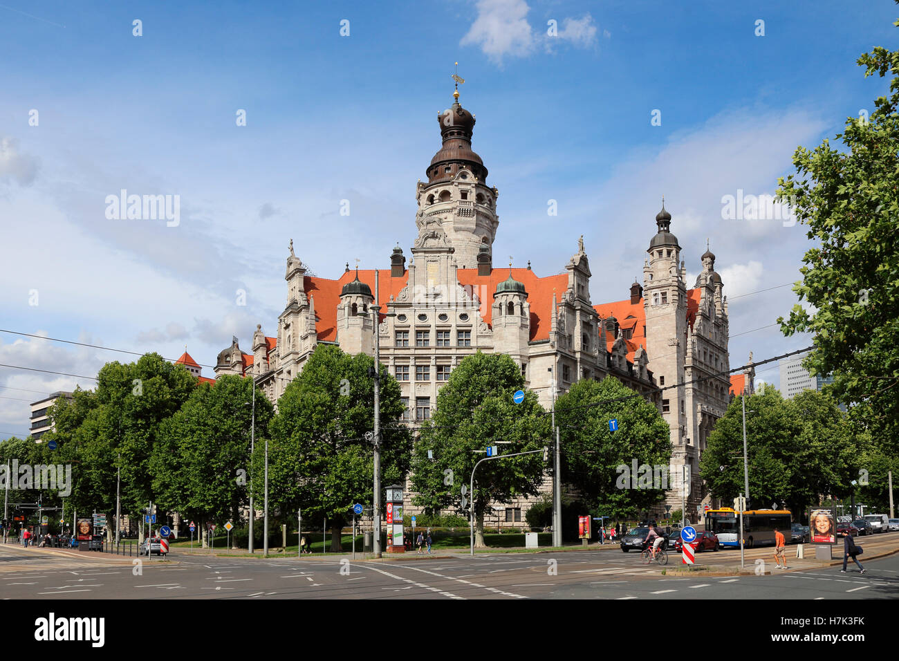 Leipzig Neues Rathaus New Town hall Stock Photo