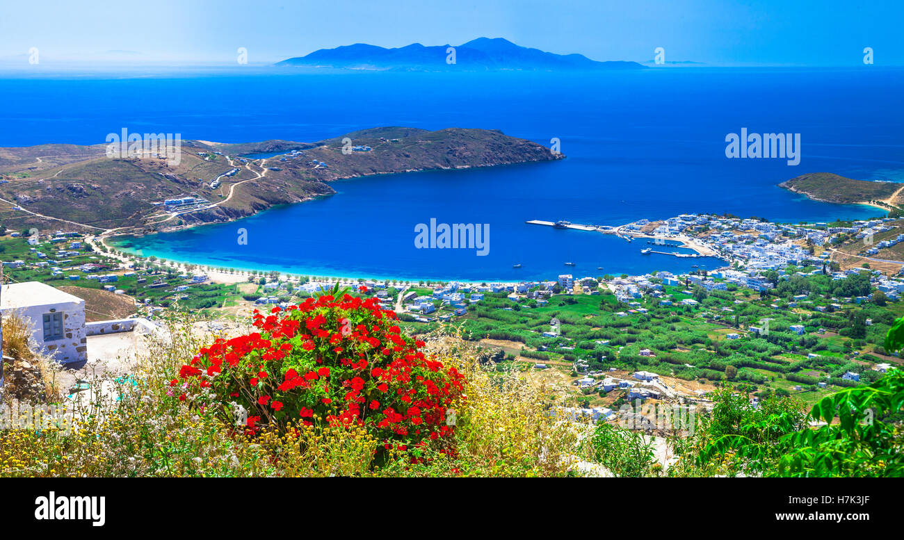 panoramic view of Serifos island in Cyclades, Greece Stock Photo