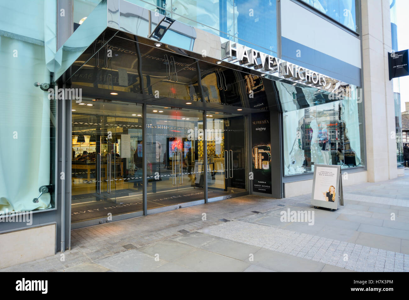 Harvey Nichols store in New Cathedral Street, Manchester Stock Photo ...