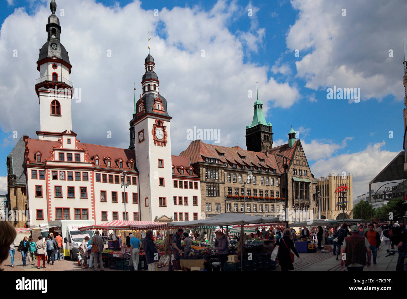Old town hall and new town hall hi-res stock photography and images - Alamy