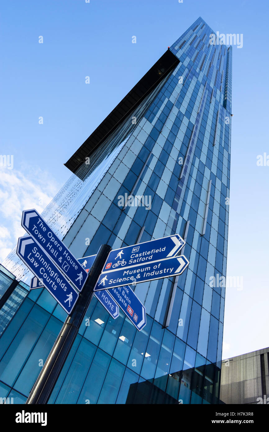 Beetham Tower and Hilton Hotel in Deansgate, Manchester Stock Photo Alamy