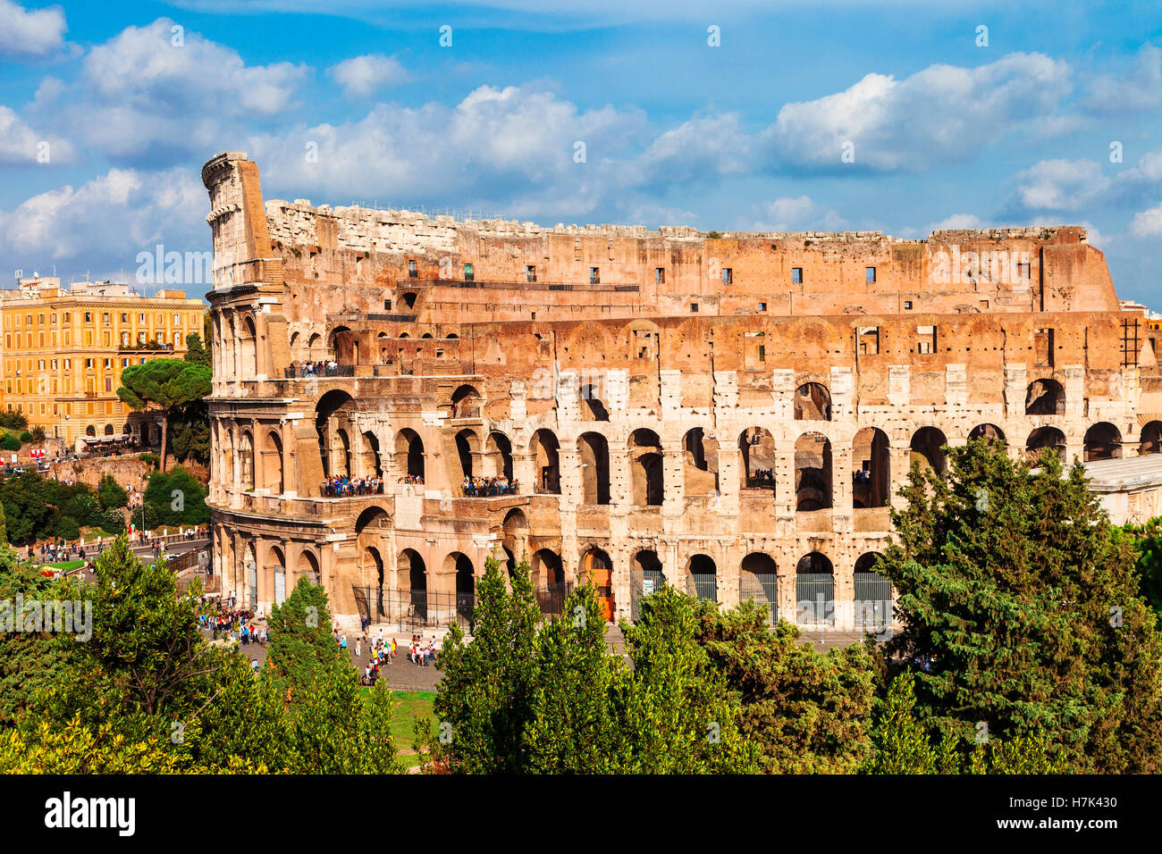 Greatest landmarks - Colosseum in Rome Stock Photo