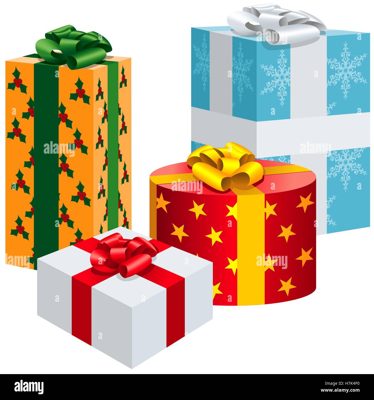 Wrapped Present Front View Wrapped up Stock Vector Images - Alamy