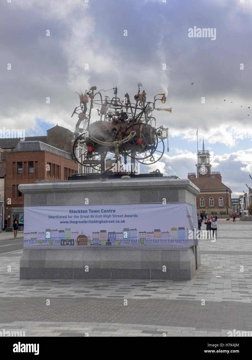 The Stockton Flyer automaton sculpture based on Stephensons designed by Rob Higgs has