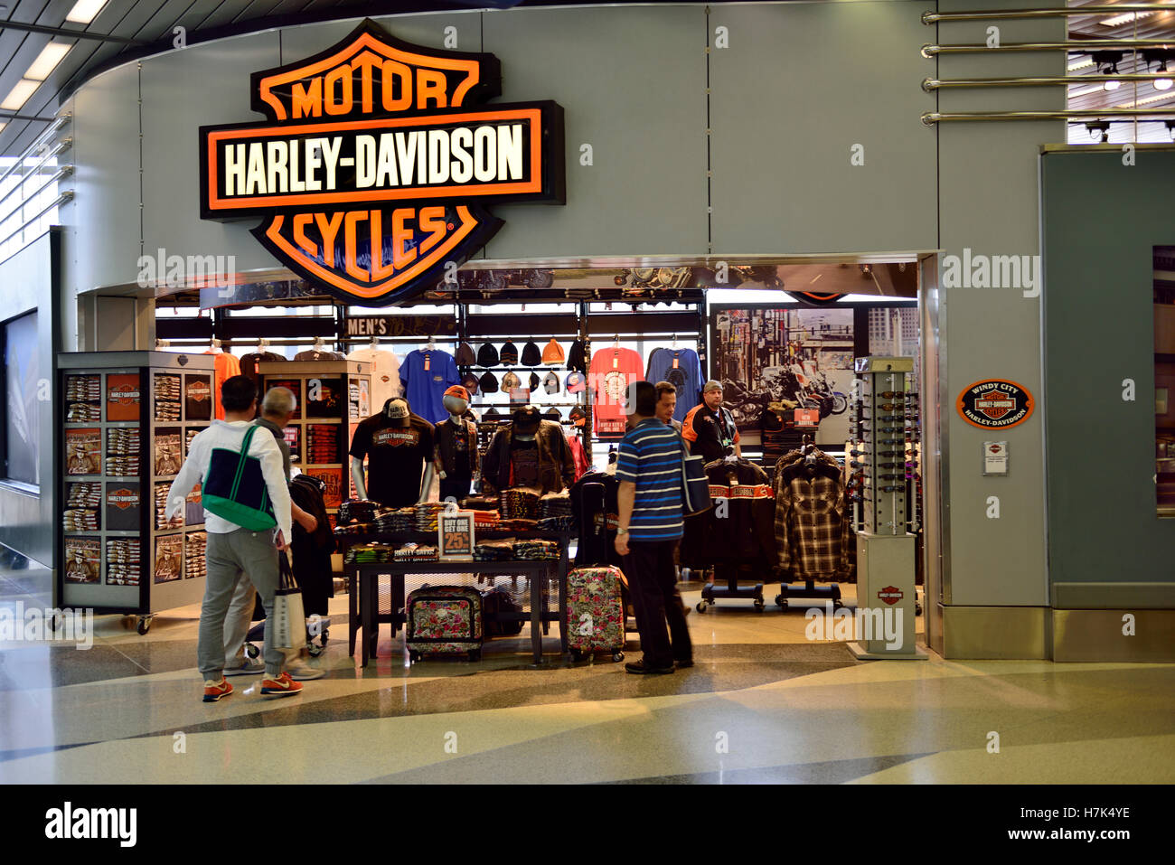 Harley Davidson Motor Cycles Shop In Chicago O Hare International Airport Usa Stock Photo Alamy