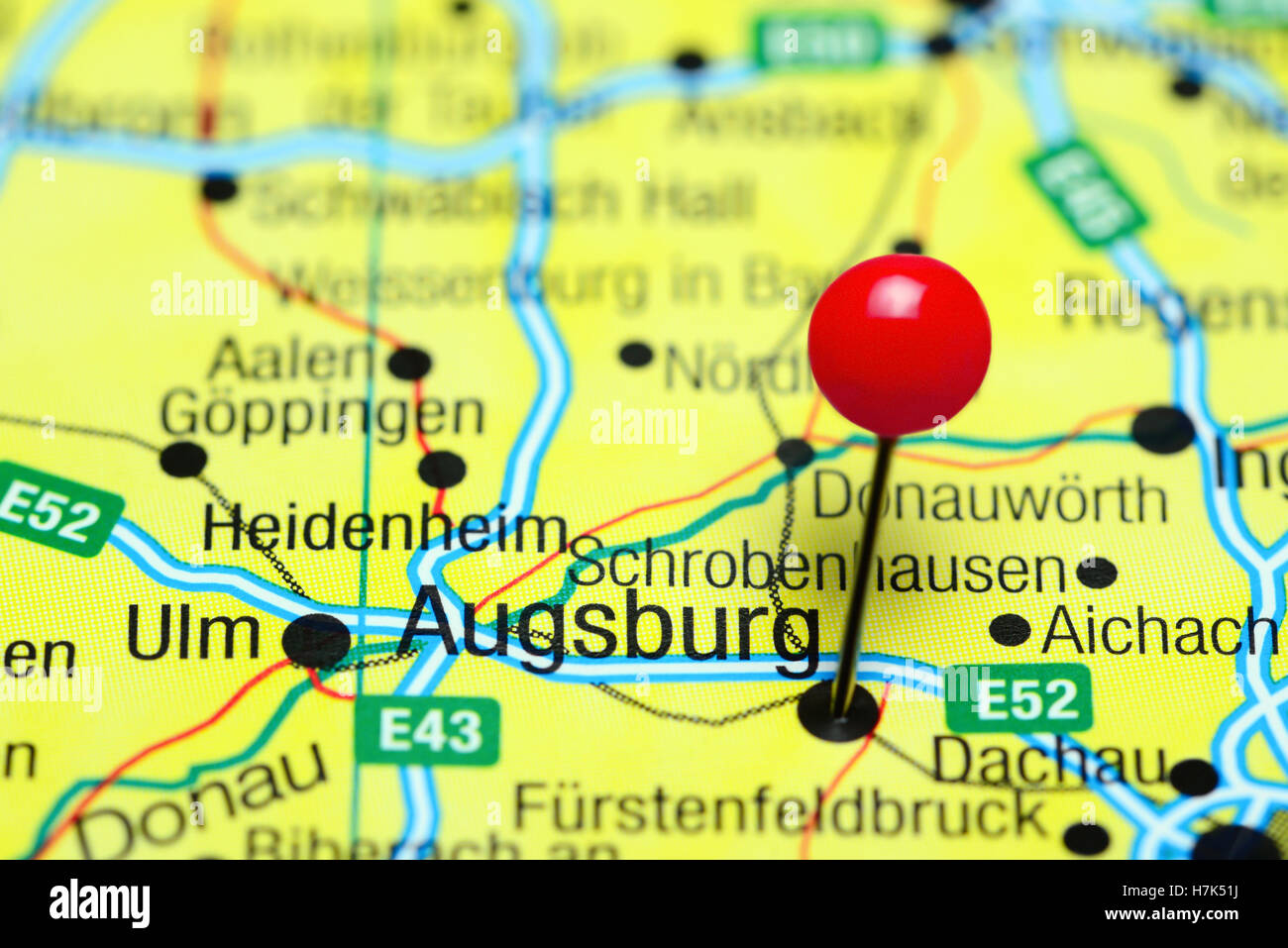 Augsburg map hi-res stock photography and images - Alamy