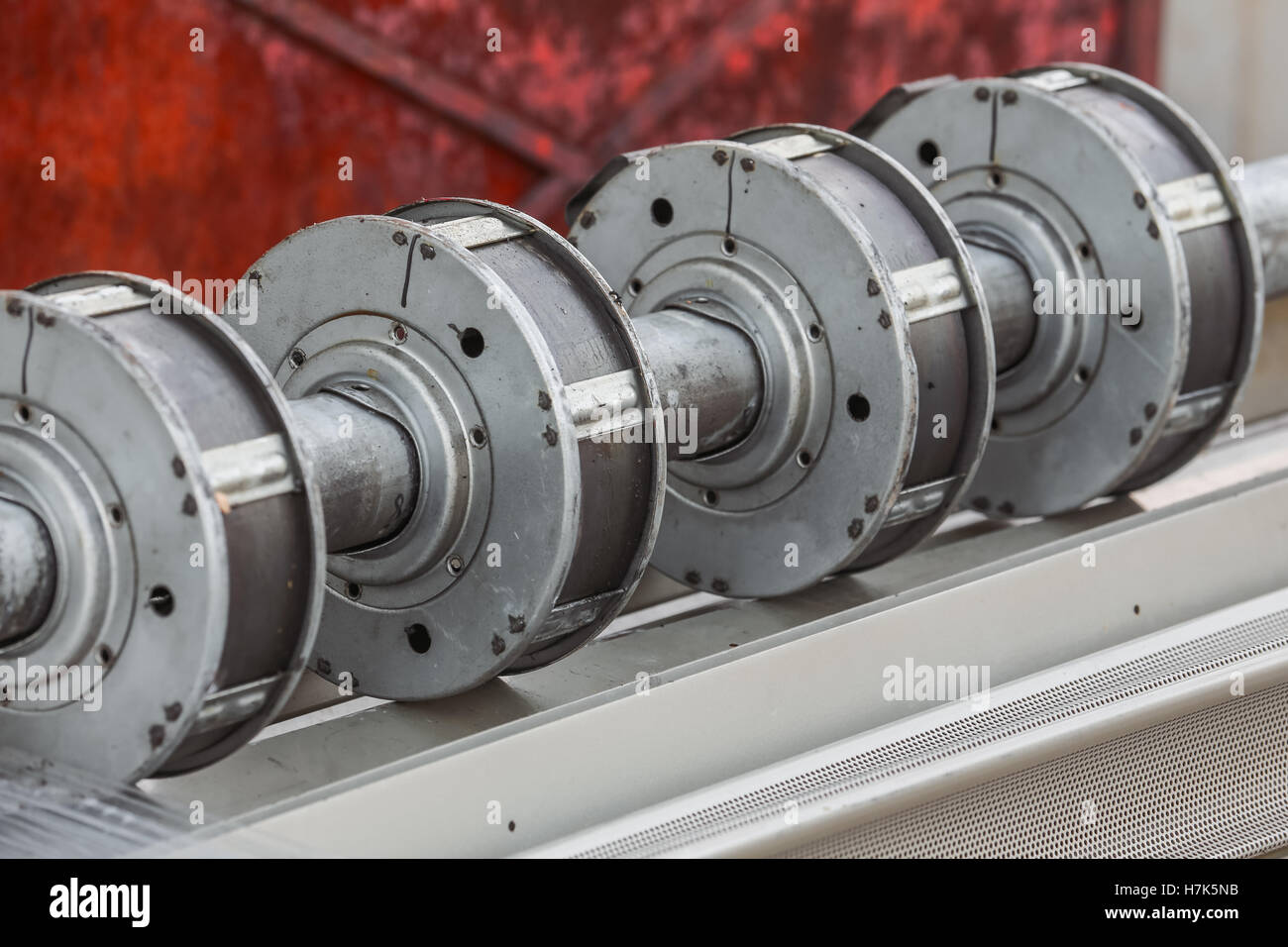 View of the crankshaft for the trucks Stock Photo Alamy