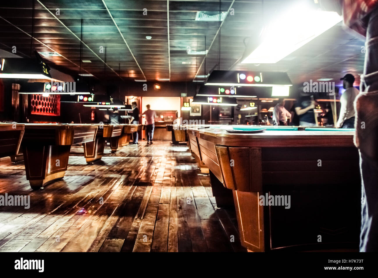 Photograph of a billiards club from the inside Stock Photo Alamy